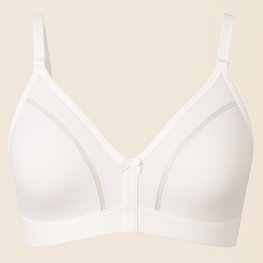 PAD-FREE LACED COTTON MINIMIZER BRA