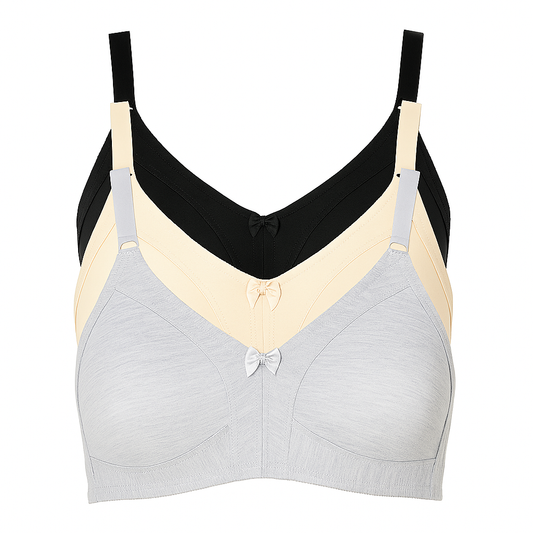 Comfy - (Pack of 3) Black/Skin/Grey