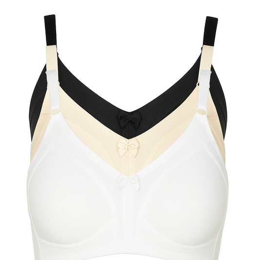 Comfy - (Pack of 3) Black/skin/OffWhite