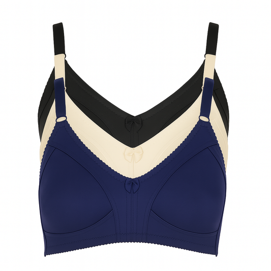 Comfy - (Pack of 3) Black/Skin/Blue